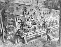 Travail en usine avec des enfants au XIXe siècle, grand siècle d'expansion coloniale