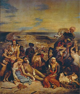 Scène des massacres de Scio, Eugène Delacroix 