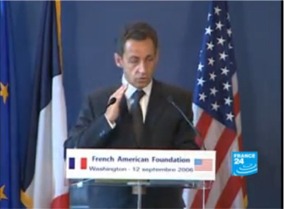 Fondation franco-américaine & Nicolas Sarkozy, le 12/09/06