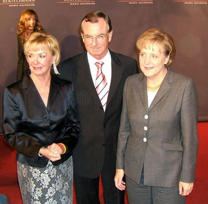 Liz Mohn, Gunter Thielen et Angela Merkel