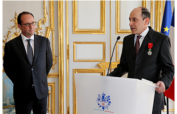 François Hollande et Akbar Al Baker